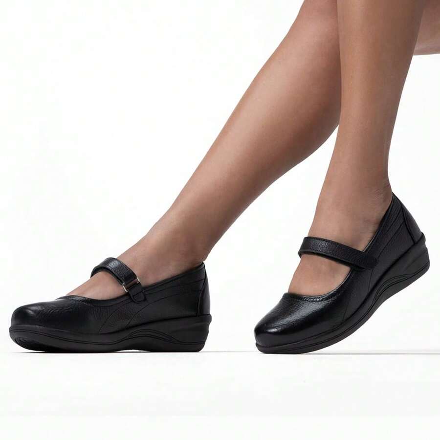 Retro Leather Sneakers - màu đen - Xem 1