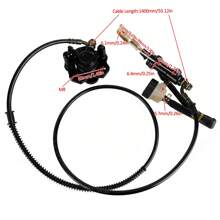 Areyourshop Go Kart Golf Cart ATV Rear Hydraulic Brake Assembly Caliper Master Cylinder Kit