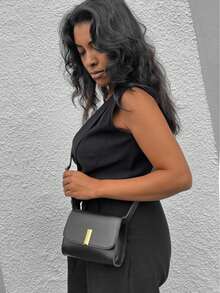 Women's Lace-Up Sandals Kit, Thick Heel, Party Fashion With Black Bag - 白色 - 查看 4