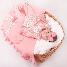 Maternity Leave Baby Girl Clothes Amora 05 Pieces Rose - Rusty Rose - View 8