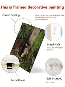 1入組帆布印花畫，Ophelia Drowning Art Print，老式哥特式家居裝飾，Dark Academia Aesthetics，適用於客廳牆壁裝飾、臥室牆壁裝飾、帆布壁畫裝飾，無框架
