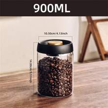 Bình đựng chân không đựng hạt cà phê thủy tinh hộp kín thực phẩm nhà bếp hạt kẹo giữ tươi lọ đựng thực phẩm hộp kín thực phẩm phụ kiện cà phê đồ dùng học tập trở lại trường - Trong sáng - Xem 12