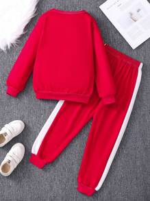 Jonge jongens lange mouwen spinnenweb patroon tweekleurige outfit