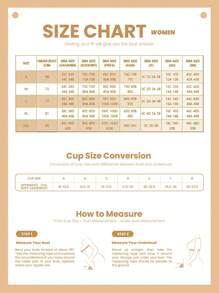 5 件装 女士无钢圈印花聚拢可调节文胸 - 彩色 - 查看 10