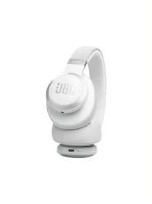 JBL LIVE770NC Over-Ear True Wireless Bluetooth Headphones Adaptive Active Noise Cancelling High Sound Quality Hi-Res Gold Label Certified Music Game Gaming Headphones - White