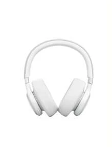 JBL LIVE770NC Over-Ear True Wireless Bluetooth Headphones Adaptive Active Noise Cancelling High Sound Quality Hi-Res Gold Label Certified Music Game Gaming Headphones - White