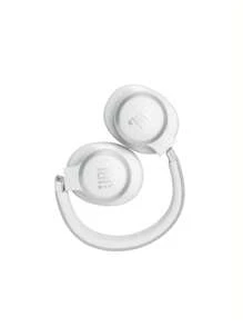 JBL LIVE770NC Over-Ear True Wireless Bluetooth Headphones Adaptive Active Noise Cancelling High Sound Quality Hi-Res Gold Label Certified Music Game Gaming Headphones - White