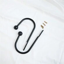 2pcs Minimalist Curtain Wall Hooks, Round Headed Small Curved Hooks - Multicolor - View 4