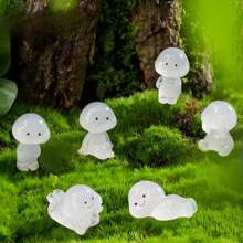 6/12/24 件迷你树脂小雕像装饰微型桌面桌面户外工艺装饰适用于微型景观水族馆花园配件、微型模型、小雕像、小雕像、Smiski、迷你雕像、万圣节、振动器、Smiski 雕像、迷你收藏品 - 彩色 - 查看 12