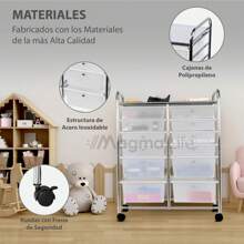Magma Life 12 Drawer Organizer Cart With Wheels - View 3
