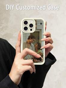 Ốp điện thoại tùy chỉnh Apple 1pc, hỗ trợ tùy chỉnh bằng ảnh, đồ họa, văn bản, ảnh nhóm và ảnh chân dung gia đình. Tương thích với các mẫu iPhone, Ốp mềm TPU chống sốc, chống vân tay, lý tưởng làm quà tặng cá nhân, đối tác, gia đình, bạn bè, sinh nhật, kỷ niệm - Màu Khaki - Xem 2