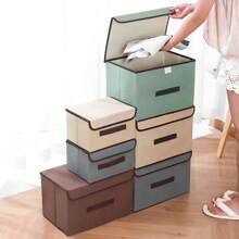 Organizer Boxes Made Of Multipurpose Foldable TNT With Lid - 棕色 (G) - 查看 3
