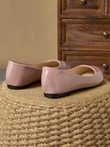 Women's Fashion Pointed Toe Patchwork Flats Casual High-End Party Shoes, Purple