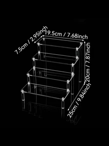 1pc Clear Multi-Purpose Display Rack - 1-5 Layers Transparent Storage For Perfumes, Cosmetics, Desserts, Handmade Anime Car Models And Blind Boxes - Acrylic Cologne Stand, Cupcake Holder - Perfect For Amiibo And POP Figurines, Food And Dessert Showcase, Cosmetics Supplier Item - Ideal Christmas And Halloween Present