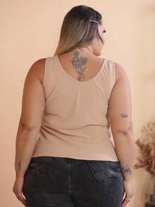 Women's Tank Top Plus Size G1 To G3 Duna Fabric Comfortable Fresh Summer - Màu be - Xem 6