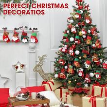 1pc Christmas Stocking Mini Christmas Stocking Hanging Sock With Snowflake 3D Reindeer Bear Santa Claus Snowman Mini Gift Sock Holiday Christmas Tree Decoration - Multicolor - View 2