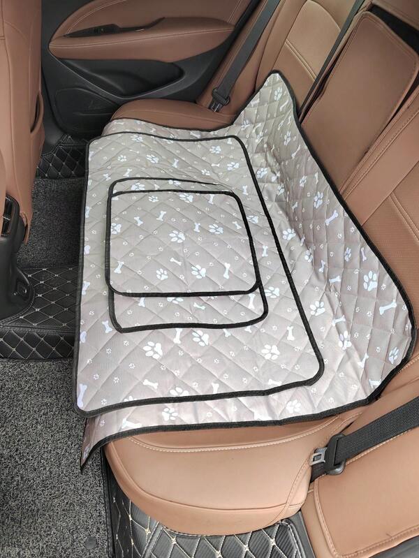 1 pieza Cubierta impermeable para sofá de mascota con estampado de tela Oxford, apto para uso en sofá interior, viaje exterior, asiento de coche y jaulín