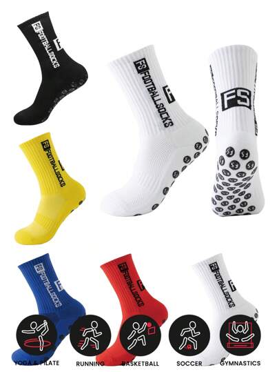 Calzini da calcio FS sportivi e outdoor nuovi, calzini da calcio con silicone antiscivolo rotondo, calzini sportivi unisex per baseball, rugby