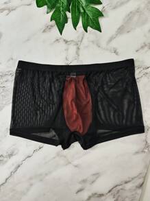 1pc Sexy Men's Sheer Mesh Backless Briefs - Black - View 6