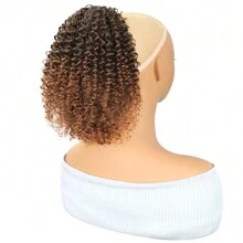 Synthetic Curly Ponytail Hair 10 Inch Short Kinky Curly Drawstring Ponytail For Women In Daily Clip In Fake Ponytail Synthetic Curly Pony Tails Hair Extensions - Multicolor - View 12
