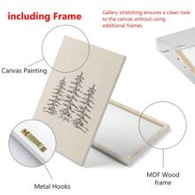 Bộ 3 món đồ trang trí Giáng sinh tối giản. Đồ trang trí Giáng sinh vui vẻ, Đồ trang trí nhà Giáng sinh. Đen và be, Đồ trang trí Giáng sinh, Biển báo Giáng sinh, Tranh nghệ thuật Giáng sinh trên vải canvas - Đồ trang trí phòng có khung - Nhiều màu - Xem 8