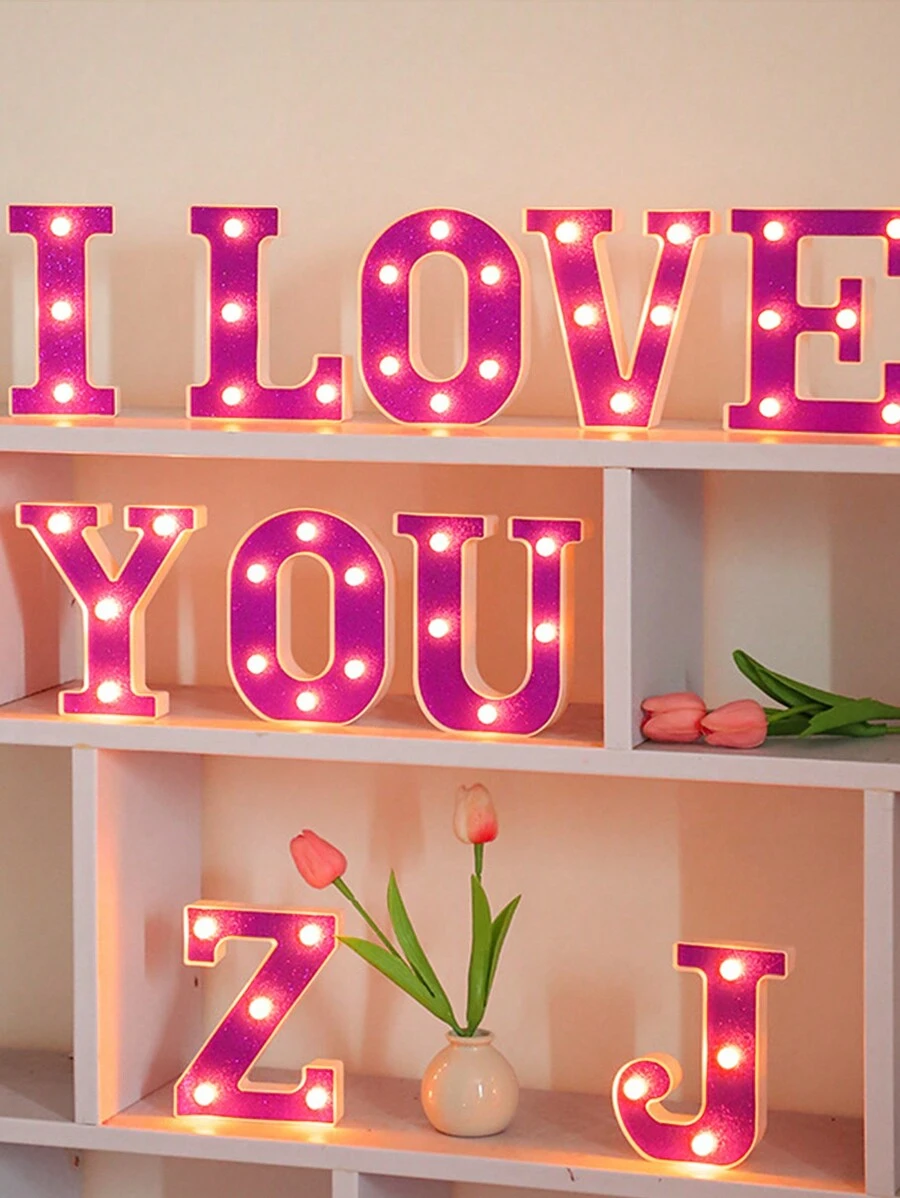 DIY LED Letter & Number Light Sign, Suitable For Birthday, Bar, Home Party, Wedding Decoration, Autumn Decor, Room Decor, Kitchen Decor, Summer Decor, Wall Decor, Home Decor, Bedroom Decor, Back To School, Valentine's Day