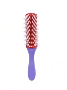 1pc 9 Rows Detangling Styling Brush, Easy To Clean Hair Brush, Use For Styling, Detangling, Shaping, Smoothing, Blow-Drying, Separating, Curl Defining, Suitable And Men's Curly Hair Comb, Hair Brush, Comb, Hair Tools, Hair Products And Accessories For Barber Salon Beauty Brushes, Edge Brush Hair Comb, Comb Hair, Detangling Brush, Comb, Slick Back Brush, Hairbrush, Edge Brush Hair Brush, Detangling Brushes, Hair Tools, Hair Stuff, Hair Care, Curly Hair Brush, Barber, Hairdressing Equipment, Hairstyle, Hairdressing - Multicolor - View 8