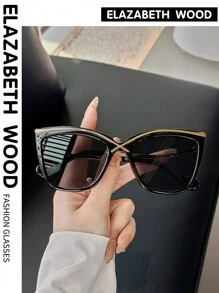 ELAZABETH WOOD 1 Cặp Kính Mắt Mèo Thời Trang, Tối Giản Hợp Thời Trang Phù Hợp Cho Nam Và Nữ, Phù Hợp Cho Tiệc, Ngày Lễ, Thể Thao Ngoài Trời, Du Lịch, Trang Trí, Phụ Kiện Hàng Ngày, Đạo Cụ Chụp Ảnh Phụ Kiện Đi Biển Cho Nữ Kính Mát Phụ Kiện Đi Biển Cho Nữ Kính Mát - Nhiều màu - Xem 18