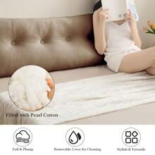 1pc Triangular Headboard Pillows Twin/Queen/King Size Head Roll Pillow Bed Wedge Pillow Large Bolster Bed Rest Reading Pillows Backrest Positioning Support Pillows With Side Pockets Bolster Cushion - Nâu nhạt - Xem 2