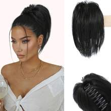 Tóc búi rối 12 inch Kẹp tóc kẹp tóc Tóc búi rối Tóc búi rối Tóc búi rối Tóc búi đuôi ngựa ngắn Tóc nối Kẹp tóc kẹp tóc búi tóc đuôi ngựa cho phụ nữ - Nhiều màu - Xem 14