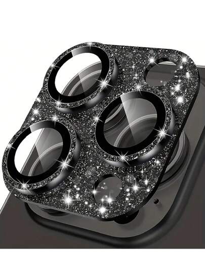Glitter Tempered Glass 3D Camera Lens Protective Film Compatible With Iphone 14/15/16 Camera Protective Film Gift For Birthday, Family, Friends Sparkling Crystal, Lens Protector, Phone Accessories