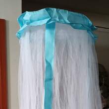 1pc Universal Baby Bed Mosquito Net, Dome-Shaped Floor-Standing Cot Mosquito Net For Children - Blue - View 6