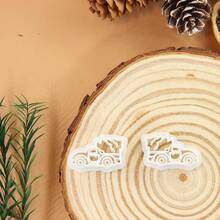 2 件圣诞卡车聚合物粘土切割器、圣诞树粘土切割器、秋季耳钉套装粘土耳环切割器、冬季粘土切割器套装、DIY 配件创意模具工具 - 彩色 - 查看 6