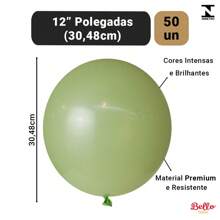 Colorful Balloon Balloon 12 Inches Various Colors Premium Resistant Balloon 50 Units - Màu xanh lợt - Xem 2