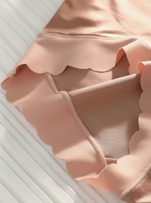 3pcs Satin Icy Silk High Waist Sexy Comfortable No-Trace Lift Butt Women Triangular Panties, Crotch