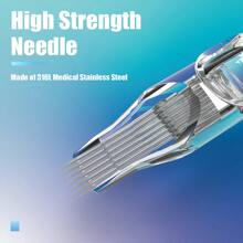 YILONG 10pcs/Pack Tattoo Needles RL RS M1 Size Professional Disposable Transparent Needles Permanent Eyebrow Lip Makeup Needles Suitable For Tattoo Machine Pen - Blue - View 6