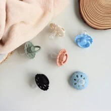 1 件装硅胶花形奶嘴，婴儿天然母乳喂养模拟牙胶