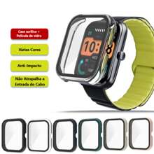 Acrylic Anti-Shock Protective Case Cover With Glass For Haylou RS4 MAX - Màu Hồng baby - Xem 2