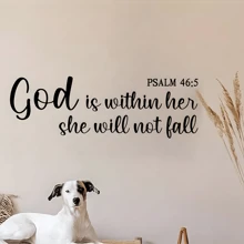1 miếng dán tường câu Kinh Thánh Thi Thiên 46:5, Chúa ở trong cô ấy và cô ấy sẽ không ngã, miếng dán tường chống thấm nước, miếng dán gương, miếng dán PVC, dùng để trang trí nhà cửa phòng khách, miếng dán, miếng dán tường, miếng dán vinyl để trang trí nhà cửa, vật dụng trang trí mùa xuân làm mới ngôi nhà của bạn, miếng dán trang trí lễ hội quà tặng sinh nhật tốt nghiệp - Nhiều màu - Xem 7