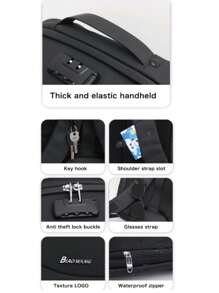 Anti-Theft Backpack Men's Backpack Multifunctional Laptop Bag - màu đen - Xem 6