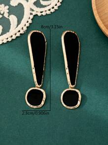 2 件/套嘻哈趣味符号！合金滴油设计适合女性聚会和节日礼物 - 彩色 - 查看 5