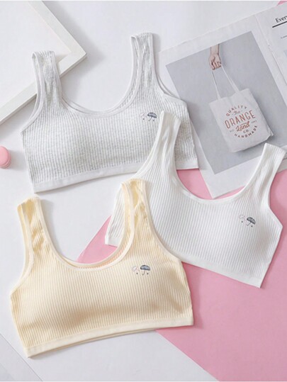 Seamless Teen Girls Undershirt For Pre-Teens, Anti-Chafing, Sports Bra For Middle & High School Girls