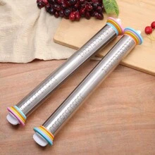 1 件，可调节擀面杖，17 英寸，大型不锈钢面团擀面杖，适用于披萨、馅饼、饼干、饺子、面条等，厨房用具、厨房小工具、厨房配件