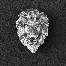 1 peça Broche em forma de ave de rapina feroz (morcego, lobo, águia) em estilo retrô dourado/prateado para terno masculino