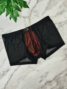 1pc Sexy Men's Sheer Mesh Backless Briefs - Black - View 4
