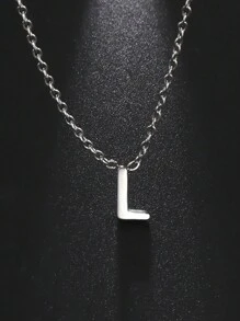 1 件女士不銹鋼首字母項鍊 A-z 大寫字母吊墜生日禮物 - 信件系列 - 查看 81