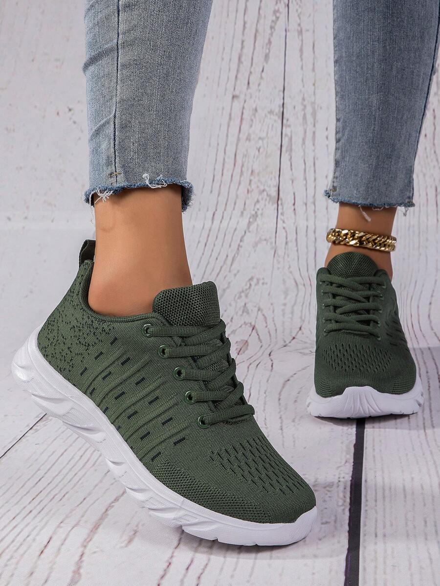 2024 新款针织网眼系带简约透气轻便可洗运动鞋，宽版女士休闲鞋，运动跑鞋，徒步鞋，情侣休闲鞋，路跑鞋
