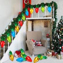 8pcs/20pcs Set Of Ins Christmas Light Bulbs, Balloons, Shopping Malls, Bar Windows, Birthday Party Decorations, Decorations, Photography Props