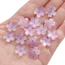 beadia 10 件甜美樱花风格串珠配饰，适合女士花朵 DIY 珠宝制作 - 櫻花 - 查看 20