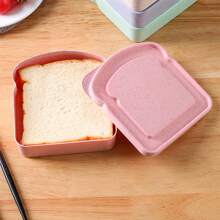 1 件大容量面包储物盒，三明治储物盒，吐司保鲜盒，保鲜，有序存储，带盖防漏多用途食品储物盒，可重复使用的便携式食品密封容器，用于谷物、吐司、面包、水果、厨房整理和储存、厨房配件 - 彩色 - 查看 16